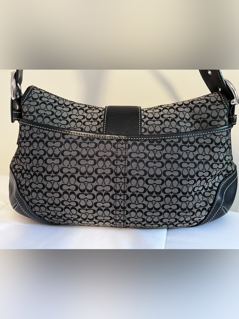 COACH Y2K black small signature shoulder bag - Picture 4 of 9
